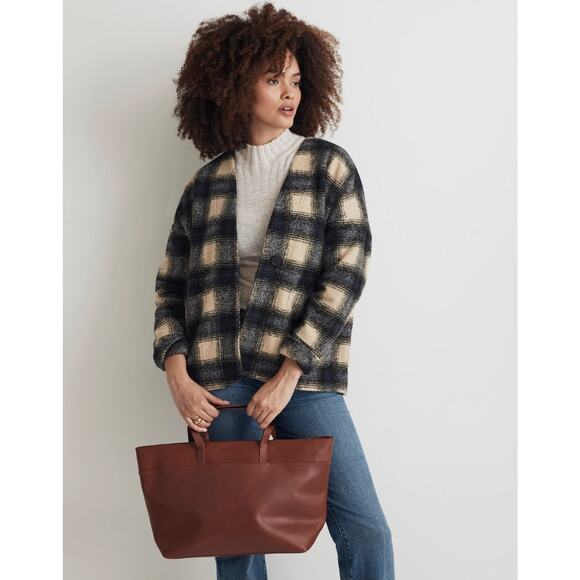 Madewell Brushed Jacquard Wrap Front Cardigan Summer Dune XL NWT - Picture 1 of 7